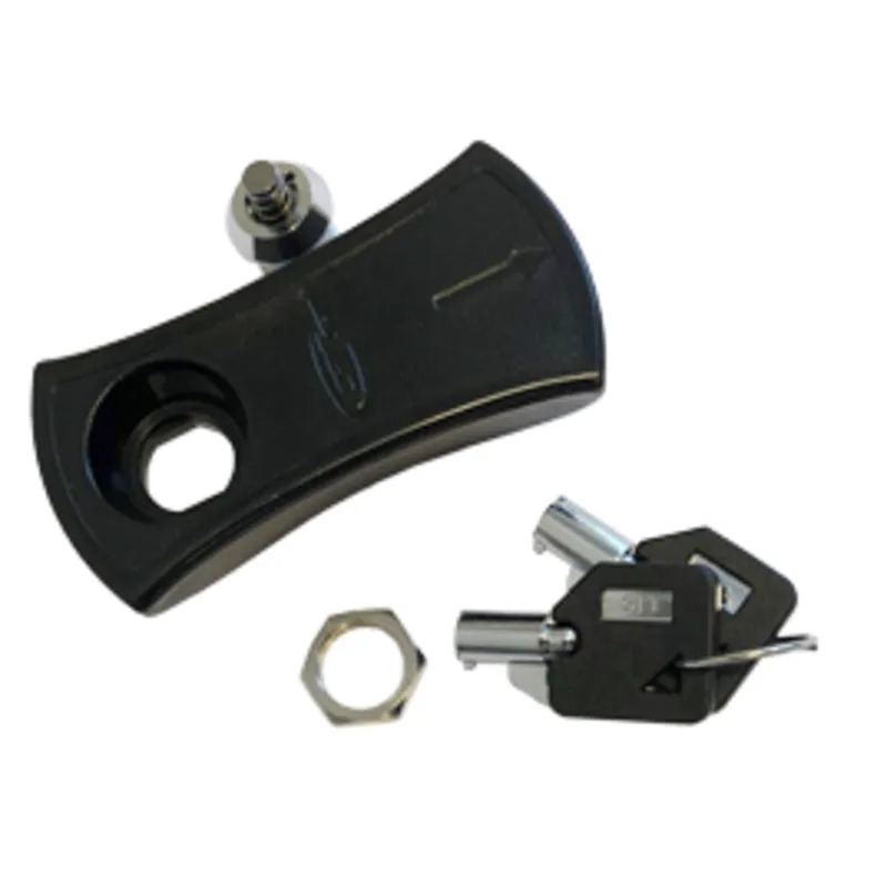Schloss mit Schlüssel, Ersatzschlüssel für Kunststoff Luke, Schwarz