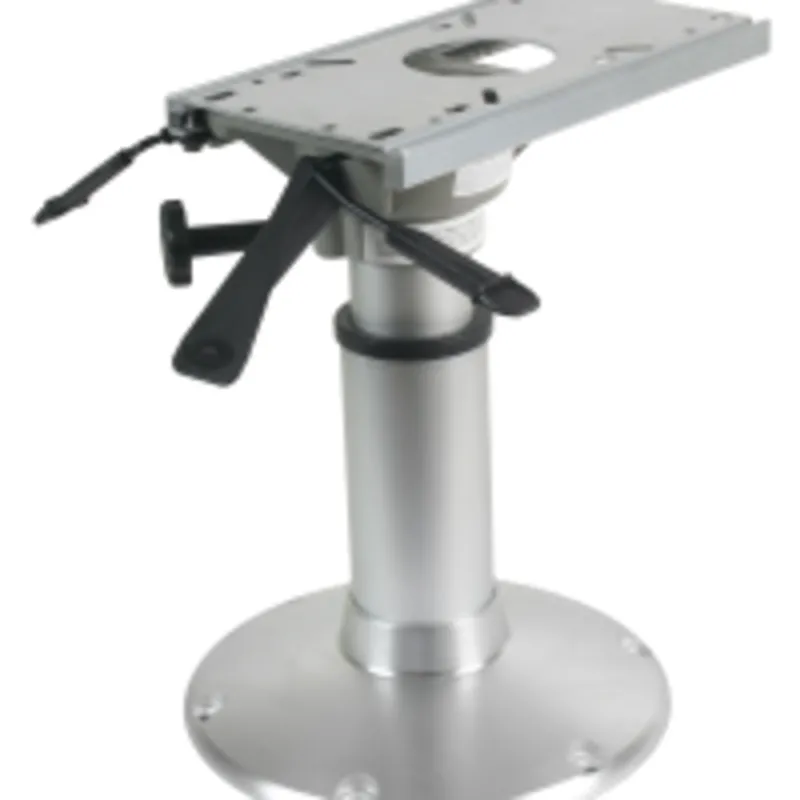 Aluminium Mainstay 'Heavy Duty' Stuhlbein (360° Drehseibe + Lock + Schlitten) H=381-508mm, Basis Ø305mm