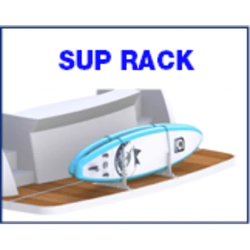 Hurley Sup Stand Up Paddleboard Rack (Holds 2 Sups + Paddles) - For Existing Rail Mount System