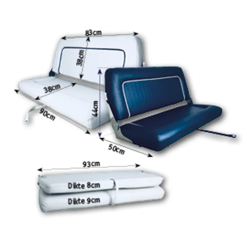 Steuerbank Modell 'Coach De Luxe Twin', Navy; Abm. 51x94x44cm