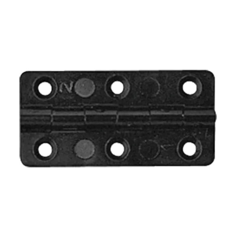 Kunststoffscharnier Polyamid, Rechteckig Schwarz, 30x60mm, 255°