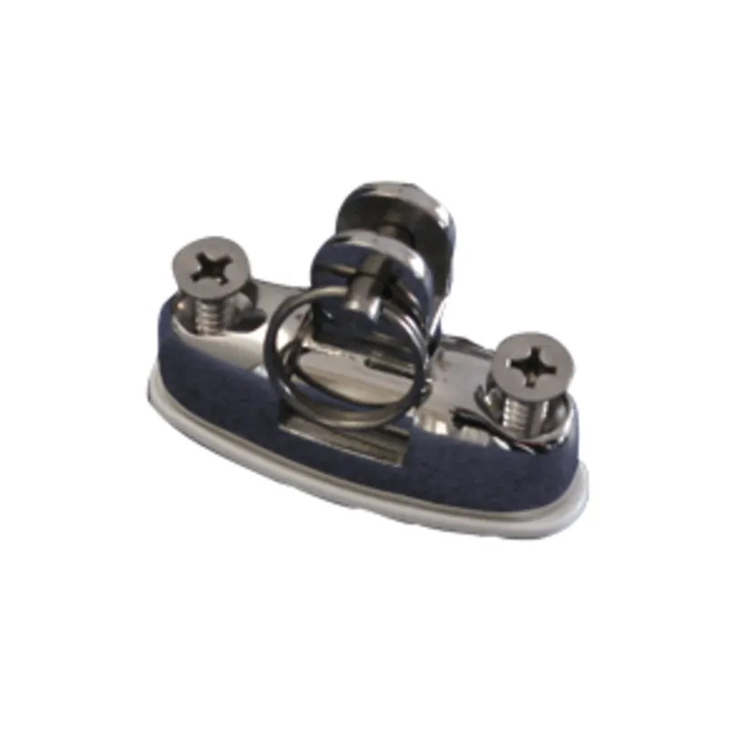 Niro Deckfitting Scharnierend mit Schrauben, Stift und Nylon Fußplatte