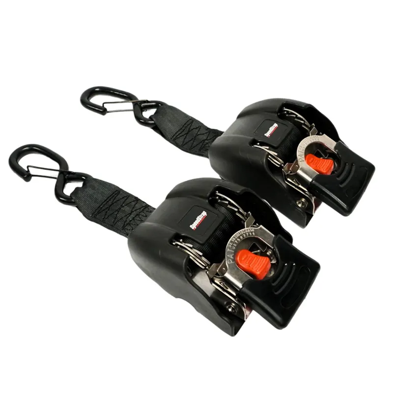 Speedstrap Edelstahl-Spanngurte, automatisch aufrollbar, mit Snap S-Haken (2er-Pack)