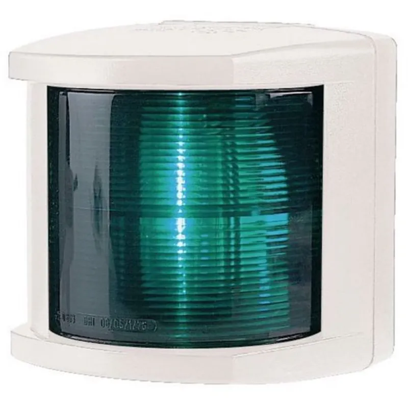 Hella Serie 2984 Steuerbordlaterne, 12v/25w, 112,5°, Bsh-2nm, Ip55, Weißes Gehäuse mit Grüne Linse