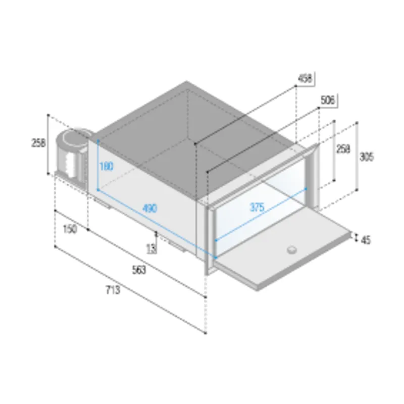 Einbaukühllade 'Sea Special', Modell 'Brk35px', 35l, 12/24v, Ext. Kompressor