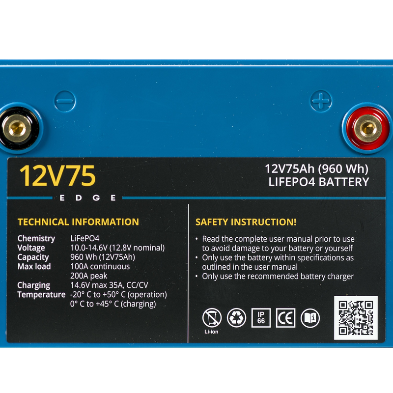 Rebelcell 12V75 EDGE LiFePO4 Batterie (0,96 kWh)