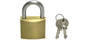 allpa Hängschloß aus Messing mit Niro Bügel