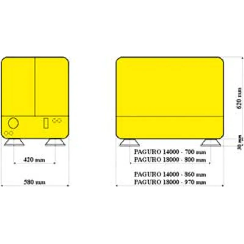 Auspuffsatz für, Ø45mm, für Paguro 6500, 8500, 14000 & 18000