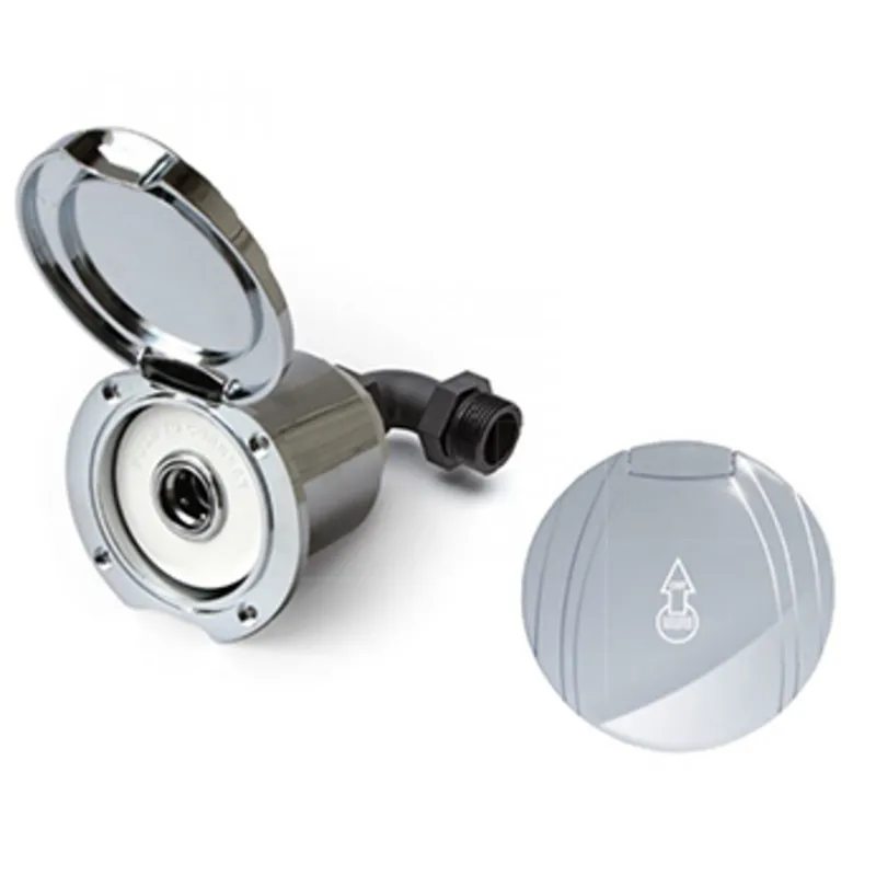 Verchromter Unterputzkasten mit Schnellanschluss für Wasserablauf