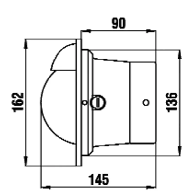 Kompass Modell 'Pegasus', Schotkompass, 12v, Rose Ø100mm/5°, mit Krängungsmesser