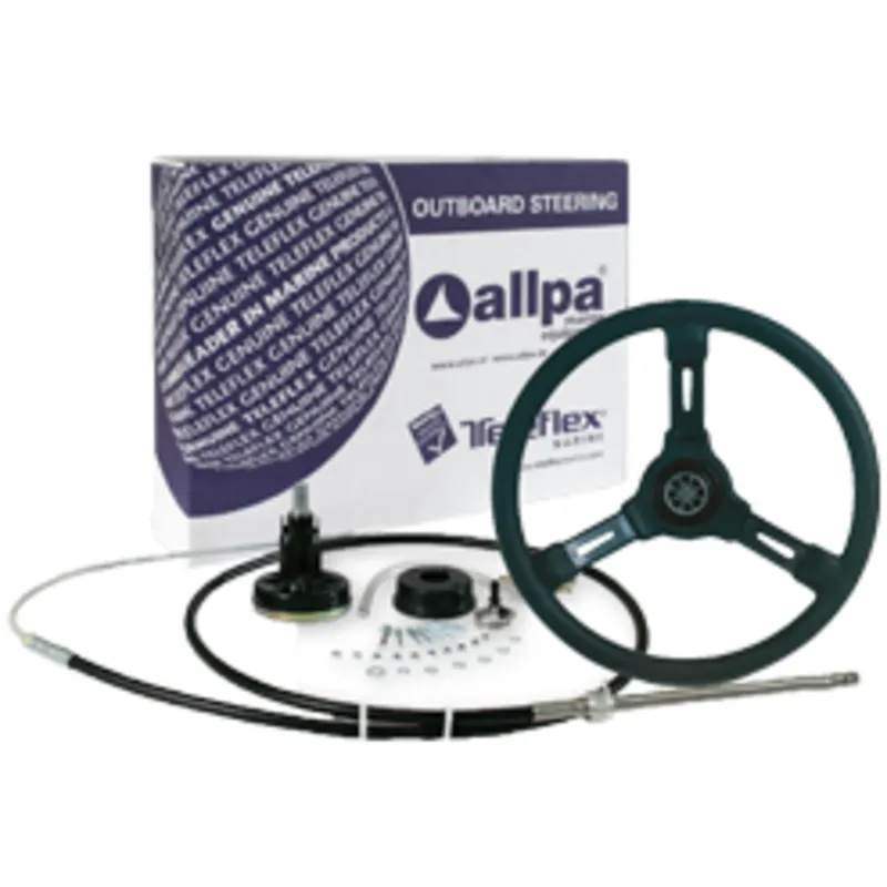 Seastar Light Duty Steuerung mit Kabel 8' (2.44m) + Steuerrad Riviera Schwarz