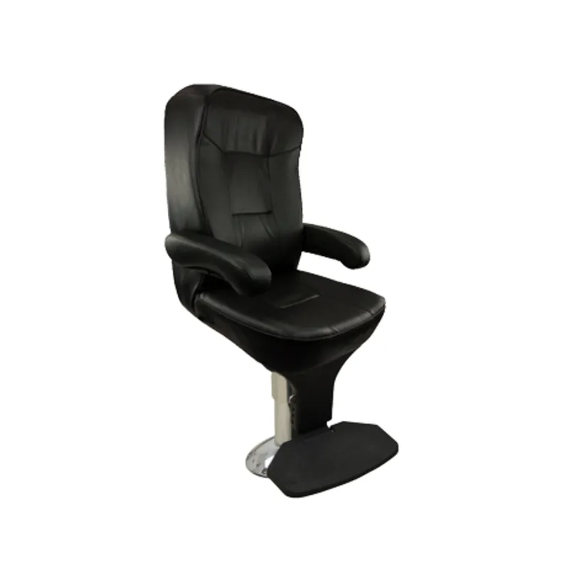 Fahrersitz Gesamtpaket Model Mariner De Luxe Helmsman, Schwarz, Stuhlbein mit Fester Höhe