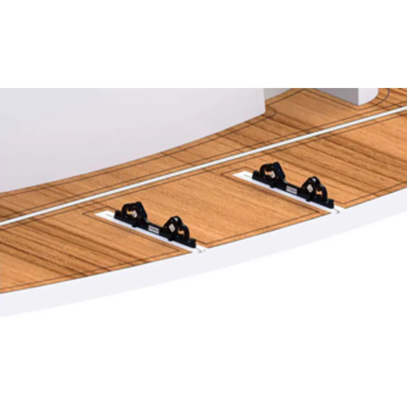 Hurley Chocks Black (Paar) Kpl. mit Aluminium Rail System Zur Montage auf Der Badeplattform