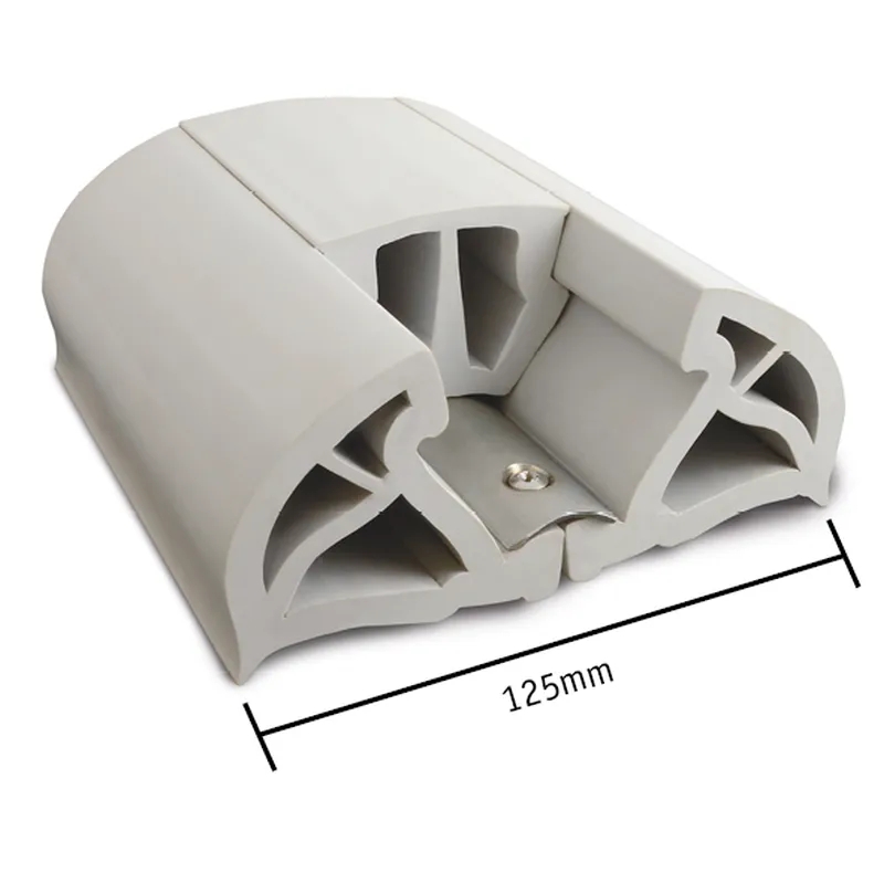 PVC stootlijst 'Bumper', B=125mm, wit 12M